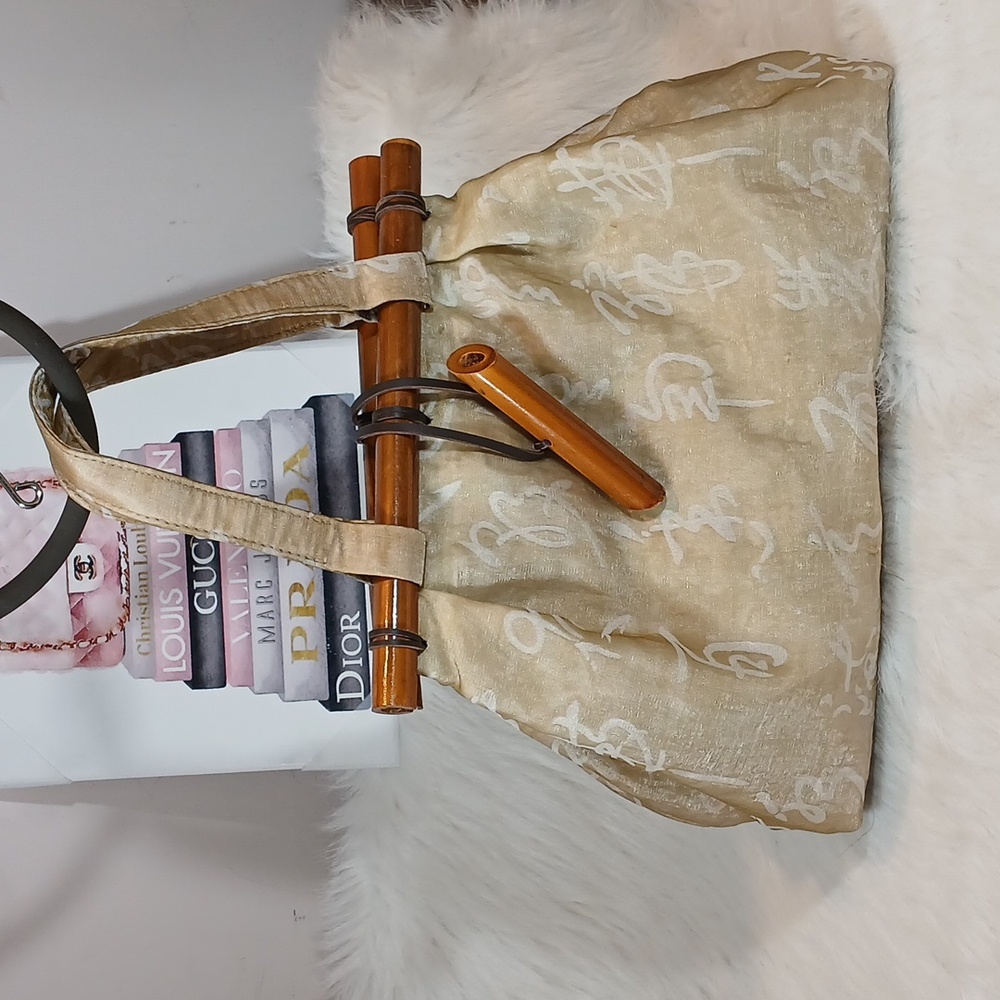 Latico Asian Print Fabric/ BamBoo Bag